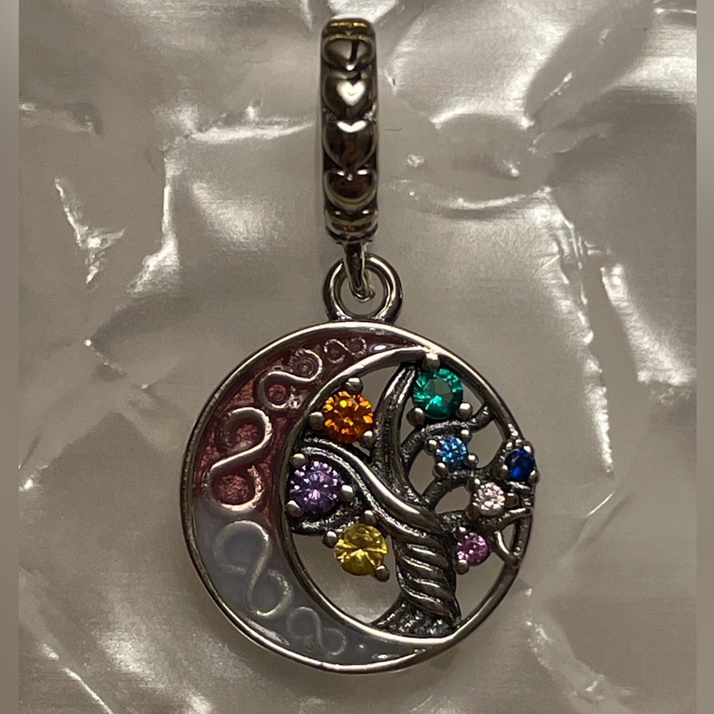 Bracelet Charm Moon with Tree of Life